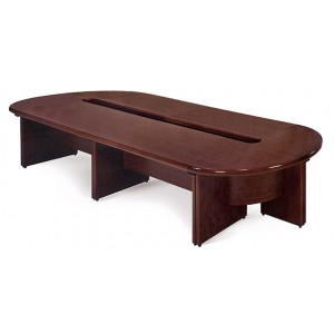 豪華型全木皮橢圓會議桌