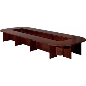 豪華型全木皮環式會議桌