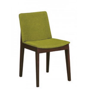 和悅胡桃色實木餐椅  (Y014/青綠色/單台)座高45公分