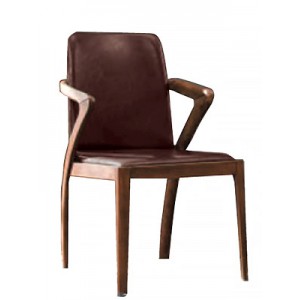 亞倫斯胡桃色實木餐椅  (Y018/深咖啡/單台)座高45公分