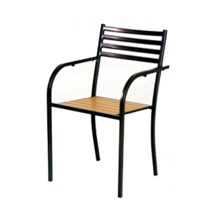 鐵製塑木休閒椅